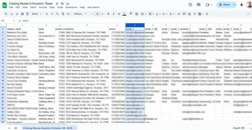 Finding Closing Stores USA