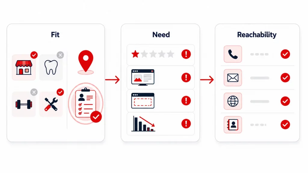 fit need reachability lead scoring model