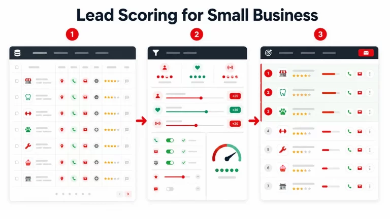 lead scoring workflow for small business outreach